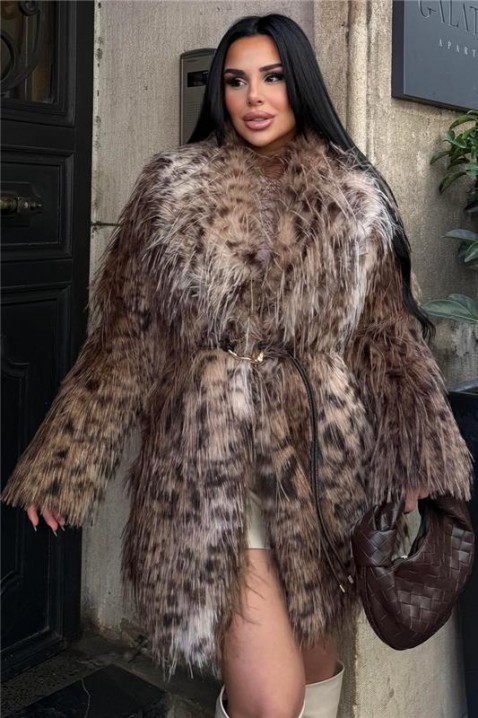 Palto VARIONSA, Kolor : panterka, IVET.PL - Modna odzież