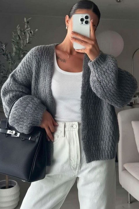 Kardigan PLEVOLDA, Kolor : szary, IVET.PL - Modna odzież