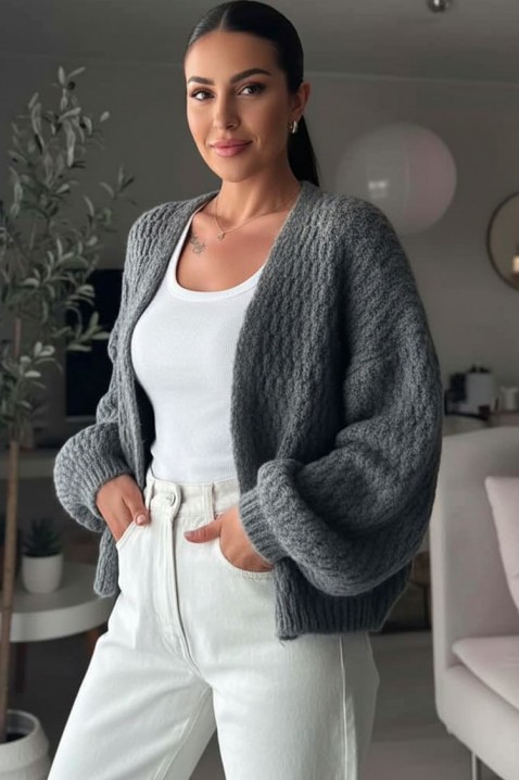 Kardigan PLEVOLDA, Kolor : szary, IVET.PL - Modna odzież