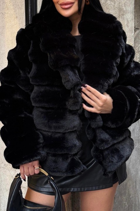 Płaszcz GROIMELFA BLACK, Kolor : czarny, IVET.PL - Modna odzież