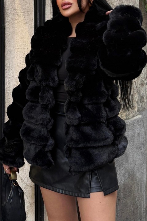 Płaszcz GROIMELFA BLACK, Kolor : czarny, IVET.PL - Modna odzież