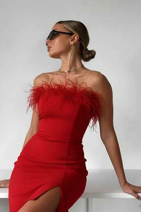 Sukienka SAROELTA RED, Kolor : czerwony, IVET.PL - Modna odzież