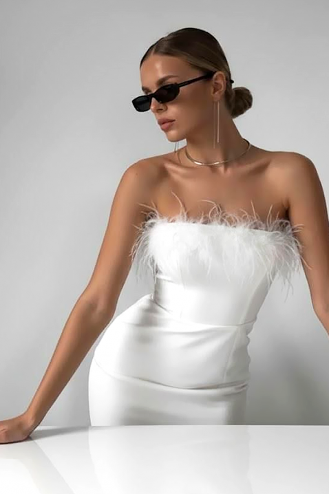 Sukienka SAROELTA WHITE, Kolor : biały, IVET.PL - Modna odzież