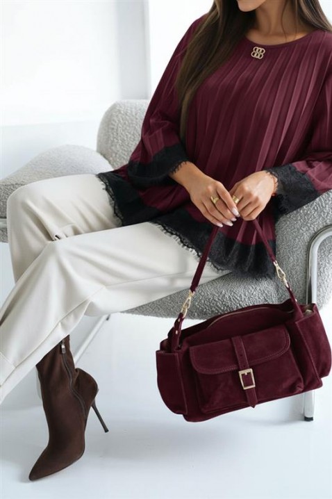 Bluzka VLANDENA BORDO, Kolor : bordowy, IVET.PL - Modna odzież