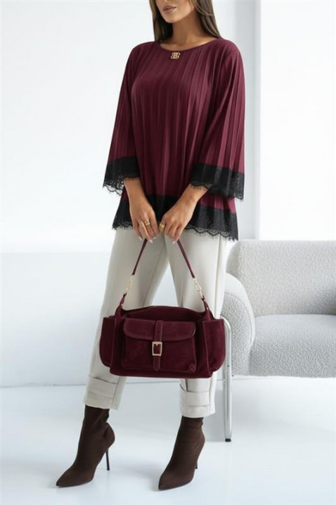 Bluzka VLANDENA BORDO, Kolor : bordowy, IVET.PL - Modna odzież