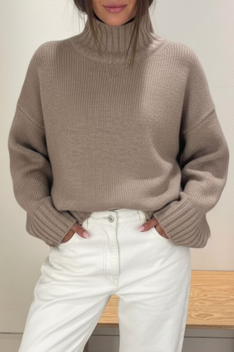 Sweter LICOLNA, Kolor : mocca, IVET.PL - Modna odzież