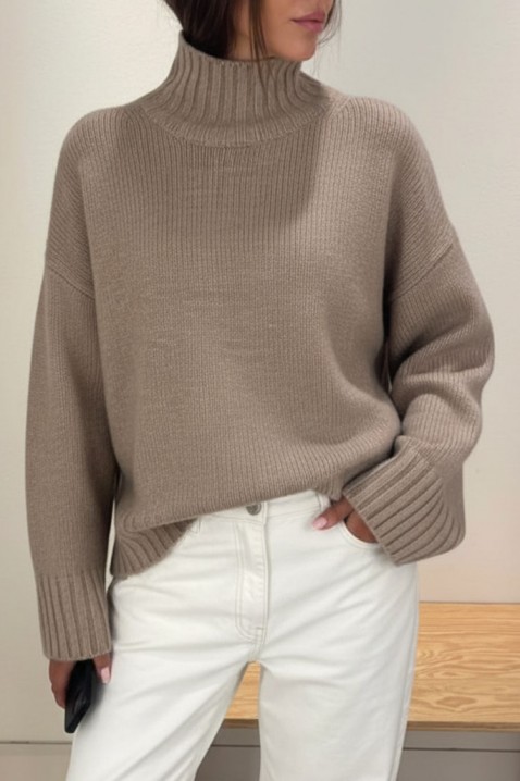 Sweter LICOLNA, Kolor : mocca, IVET.PL - Modna odzież