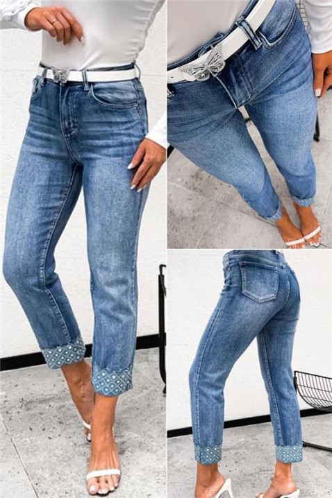 Jeansy EVREZALDA, Kolor : błękitny, IVET.PL - Modna odzież