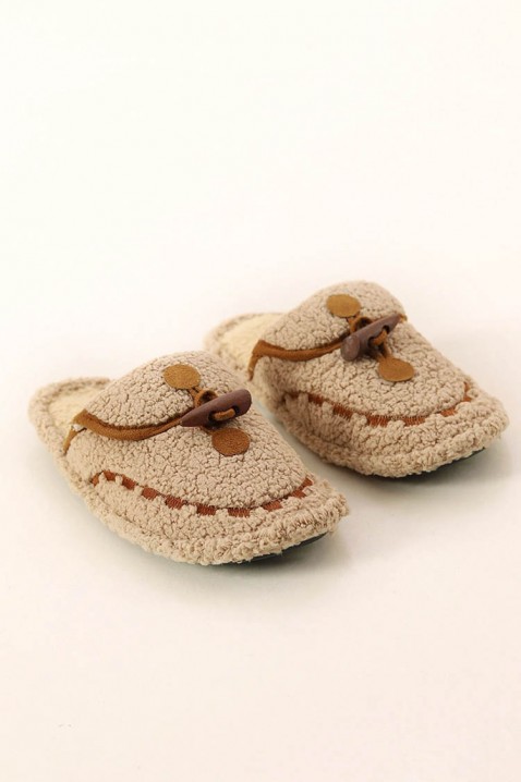 Kapcie BLOMERFA BEIGE, Kolor :  beżowy, IVET.PL - Modna odzież