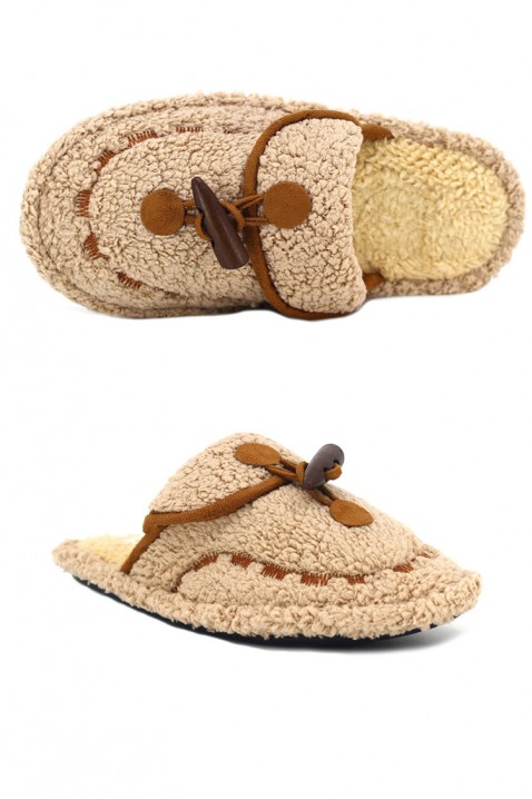 Kapcie BLOMERFA BEIGE, Kolor :  beżowy, IVET.PL - Modna odzież