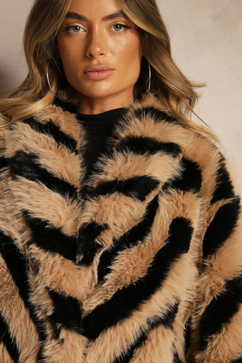 Płaszcz TIGRELZA BEIGE, Kolor :  beżowy, IVET.PL - Modna odzież