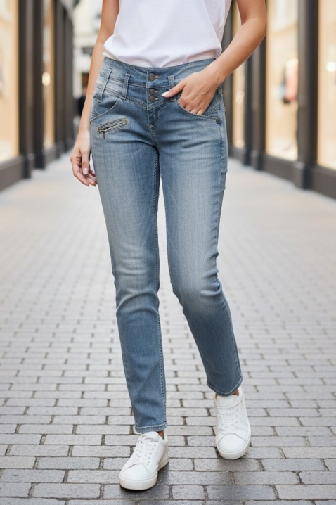 Jeansy MAJEZDA, Kolor : błękitny, IVET.PL - Modna odzież