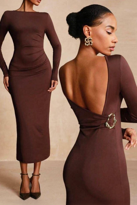 Sukienka TOFEILA, Kolor : brązowy, IVET.PL - Modna odzież