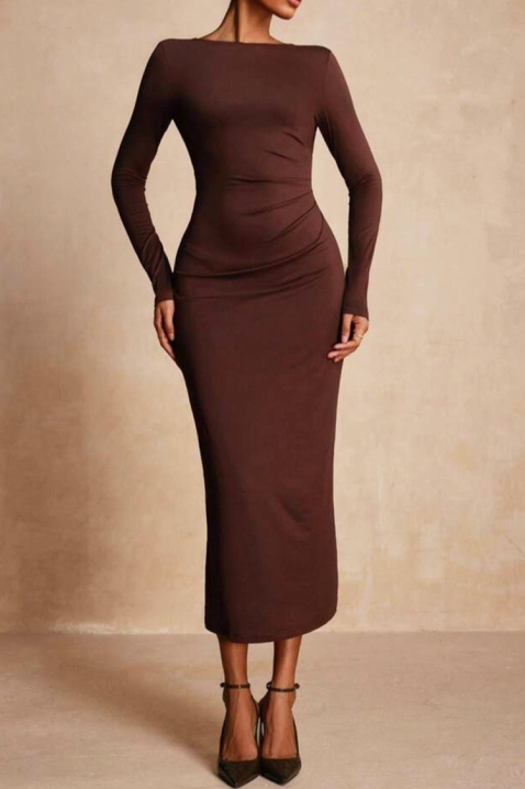 Sukienka TOFEILA, Kolor : brązowy, IVET.PL - Modna odzież