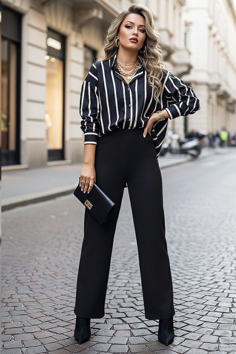 Koszula ALEZANDA BLACK, Kolor : czarny, IVET.PL - Modna odzież