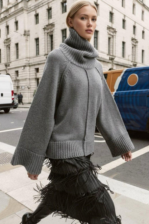 Sweter MLENVILDA GREY, Kolor : szary, IVET.PL - Modna odzież