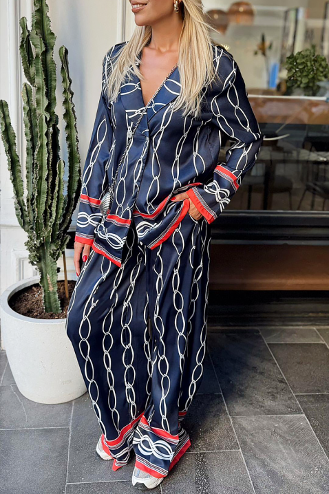 Komplet TRIUNZA, Kolor : chabrowy, IVET.PL - Modna odzież