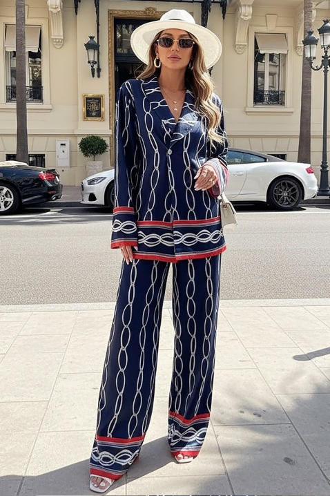 Komplet TRIUNZA, Kolor : chabrowy, IVET.PL - Modna odzież