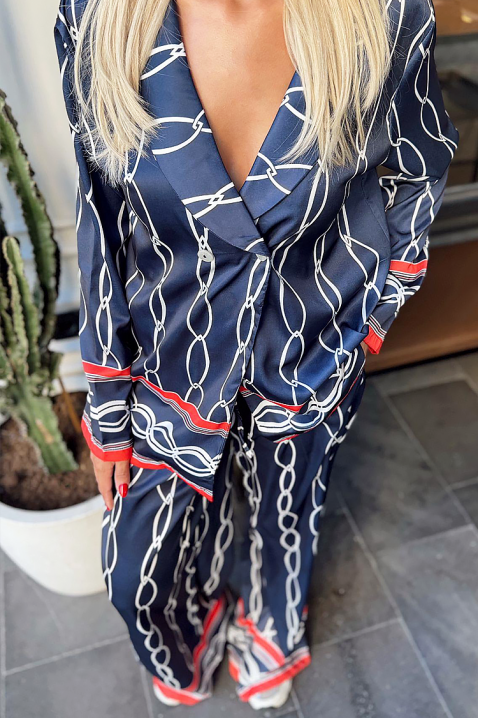 Komplet TRIUNZA, Kolor : chabrowy, IVET.PL - Modna odzież