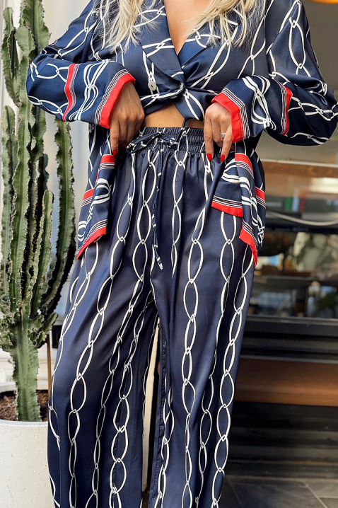 Komplet TRIUNZA, Kolor : chabrowy, IVET.PL - Modna odzież