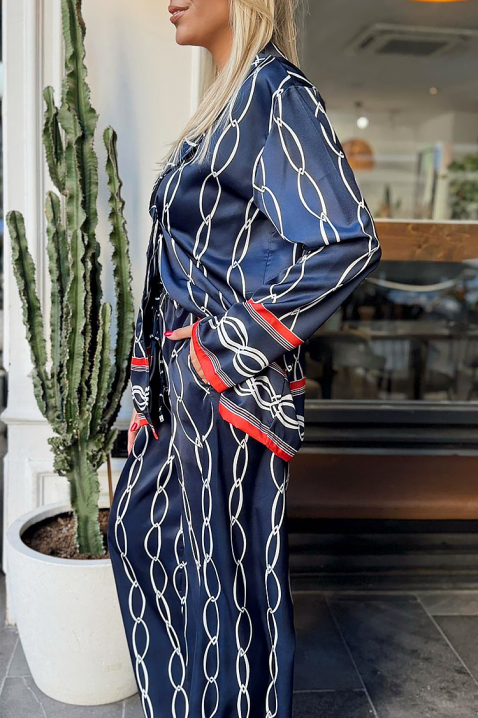 Komplet TRIUNZA, Kolor : chabrowy, IVET.PL - Modna odzież