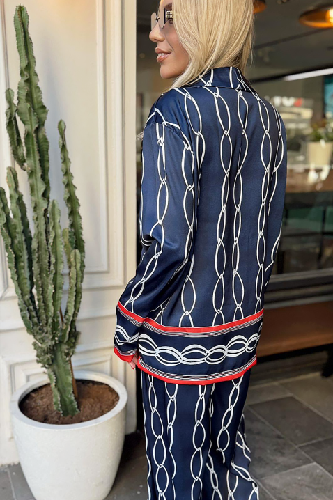 Komplet TRIUNZA, Kolor : chabrowy, IVET.PL - Modna odzież