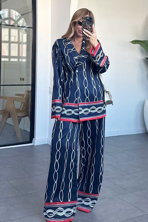 Komplet TRIUNZA, Kolor : chabrowy, IVET.PL - Modna odzież