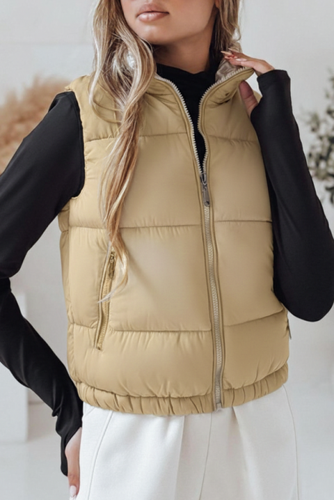 Kamizelka BRASELDA BEIGE, Kolor :  beżowy, IVET.PL - Modna odzież