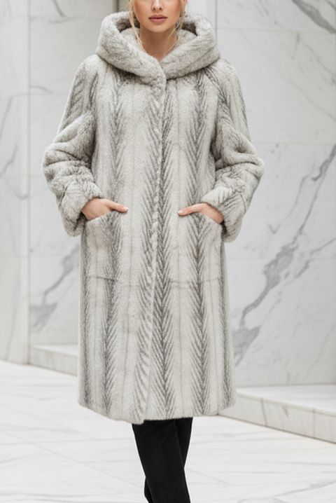 Płaszcz LEDOLZA, Kolor : szary, IVET.PL - Modna odzież