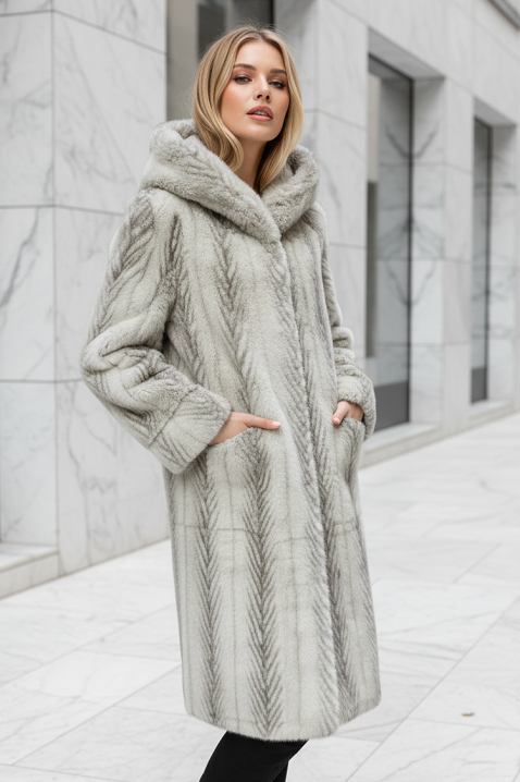 Płaszcz LEDOLZA, Kolor : szary, IVET.PL - Modna odzież