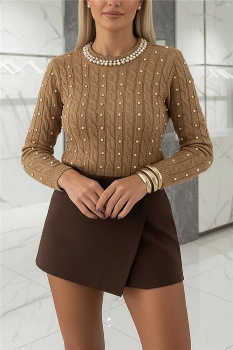 Bluzka PERIOLA CAMEL, Kolor : jasnobrązowy, IVET.PL - Modna odzież