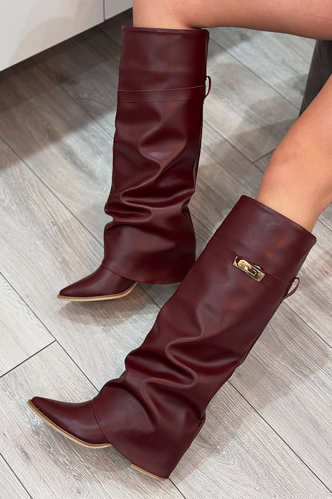 Koazki GIVENDRA BORDO, Kolor : bordowy, IVET.PL - Modna odzież