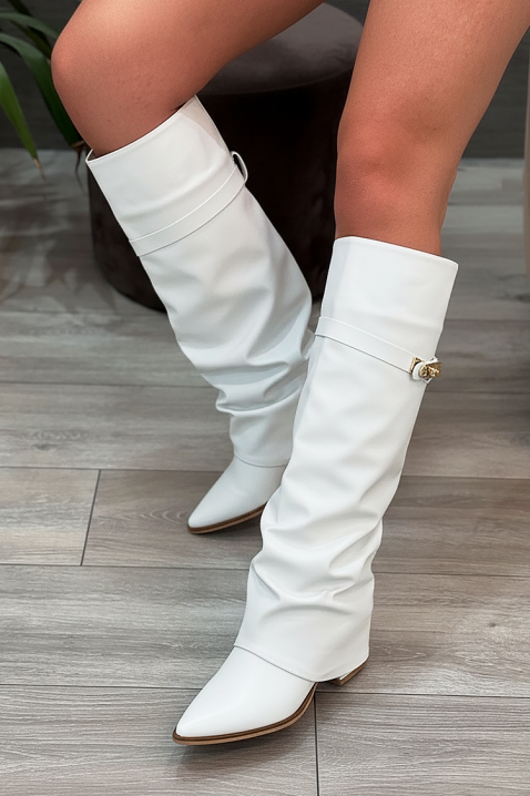 Kozaki GIVENDRA WHITE, Kolor : biały, IVET.PL - Modna odzież