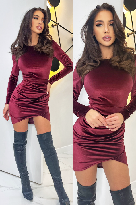 Sukienka GLADILDA, Kolor : bordowy, IVET.PL - Modna odzież