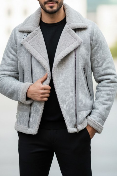 Kurtka BERMENGO, Kolor : jasnnoszary, IVET.PL - Modna odzież