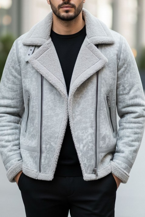 Kurtka BERMENGO, Kolor : jasnnoszary, IVET.PL - Modna odzież