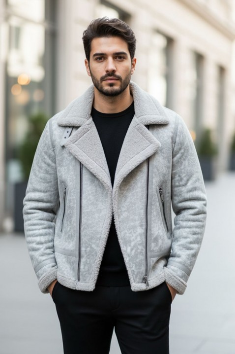 Kurtka BERMENGO, Kolor : jasnnoszary, IVET.PL - Modna odzież