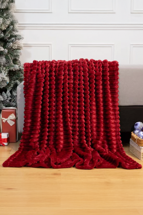 Koc DIMFELDA RED 200x220 cm, Kolor : czerwony, IVET.PL - Modna odzież