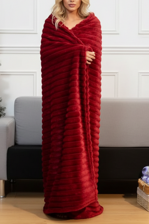 Koc DIMFELDA RED 200x220 cm, Kolor : czerwony, IVET.PL - Modna odzież