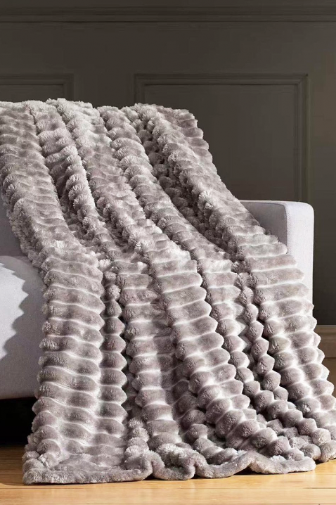 Koc DIMFELDA GREY 160x200 cm, Kolor : szary, IVET.PL - Modna odzież