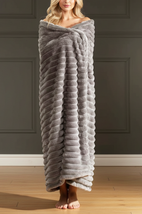 Koc DIMFELDA GREY 160x200 cm, Kolor : szary, IVET.PL - Modna odzież