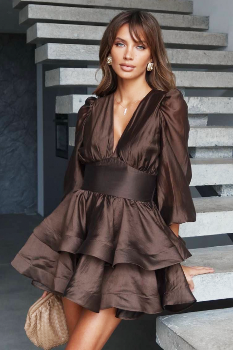 Sukienka VLONDELA BROWN, Kolor : brązowy, IVET.PL - Modna odzież