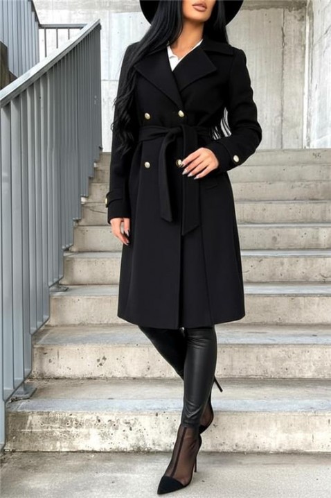 Płaszcz MOIFELDA BLACK, Kolor : czarny, IVET.PL - Modna odzież