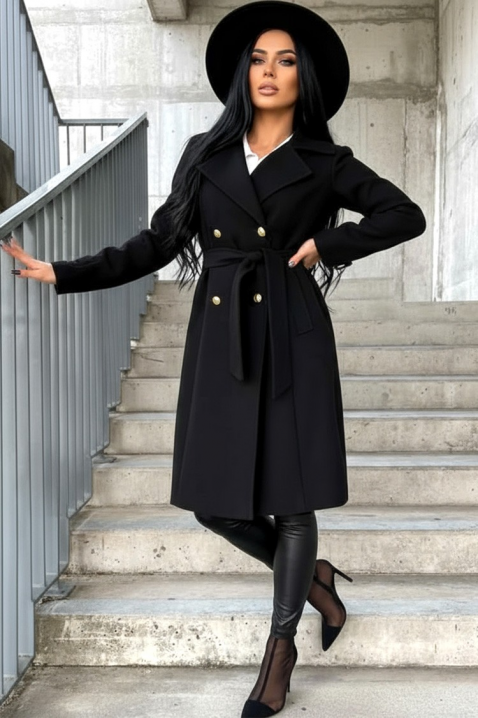 Płaszcz MOIFELDA BLACK, Kolor : czarny, IVET.PL - Modna odzież