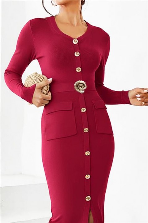 Sukienka DRALMINZA BORDO, Kolor : bordowy, IVET.PL - Modna odzież