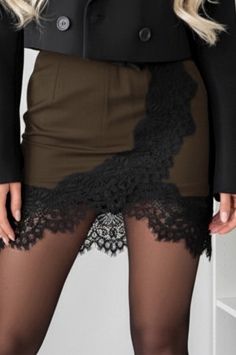 Spodnico - spodenki SKIRTANA BROWN, Kolor : brązowy, IVET.PL - Modna odzież