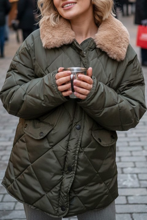 Kurtka SLAMENDA KHAKI, Kolor : khaki, IVET.PL - Modna odzież