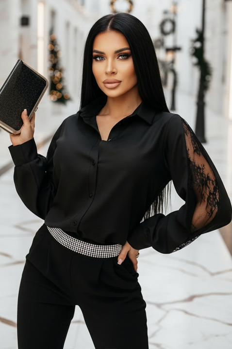 Koszula ANBIONA BLACK, Kolor : czarny, IVET.PL - Modna odzież