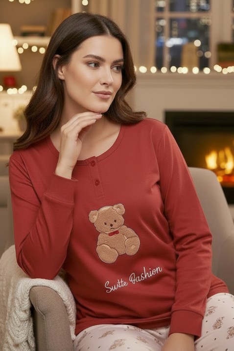 Piżama KARLITTA RED, Kolor : czerwony, IVET.PL - Modna odzież