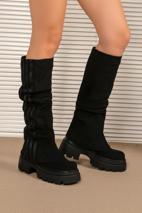 Kozaki DOLEGRIA BLACK, Kolor : czarny, IVET.PL - Modna odzież